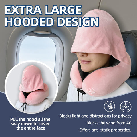 Skytrax Comf travel pillow with removable velvet cover for easy washing and soft touch.