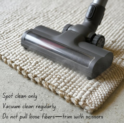 S & L Homes indoor entryway rug with natural weave for clean, inviting entry.