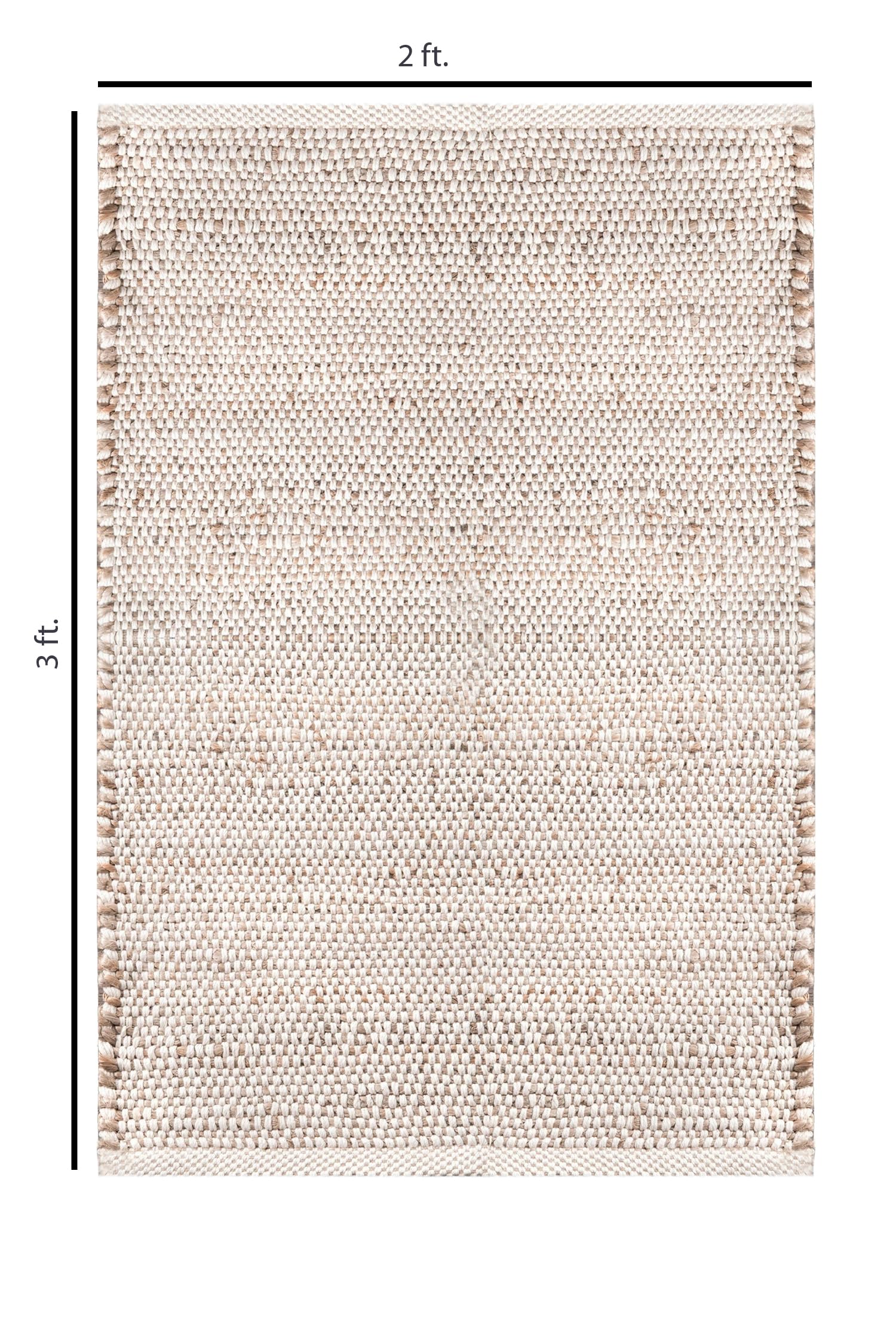 S & L Homes rustic boho living room rug in natural tones for warm styling.