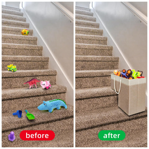slcinwzdt stair basket 16-inch length offers large capacity for clothing and toys