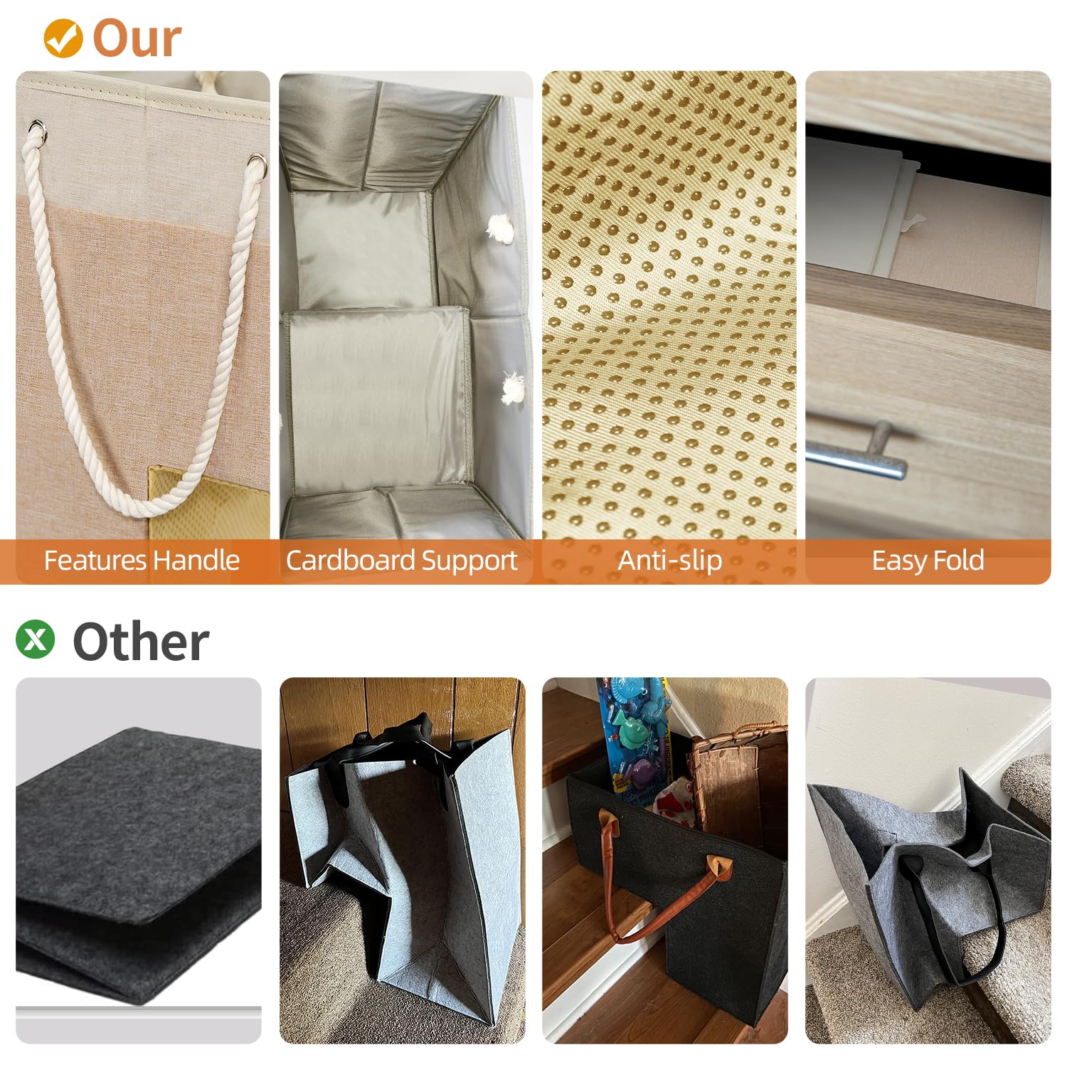 slcinwzdt stair storage basket folds flat for easy storage.