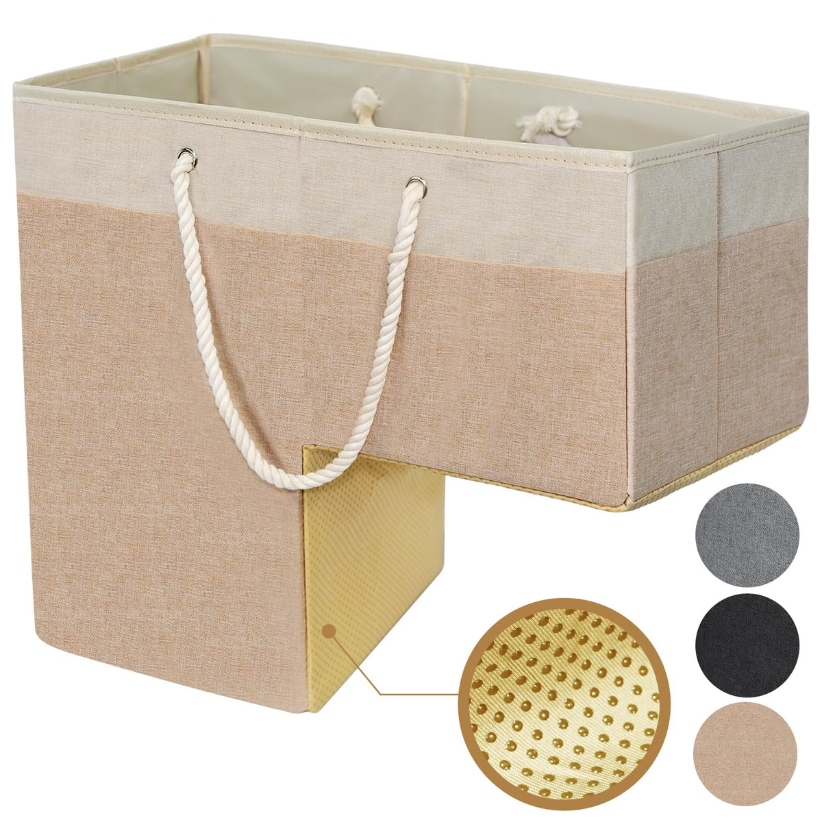 slcinwzdt stair basket with handle on stairs for easy transport.