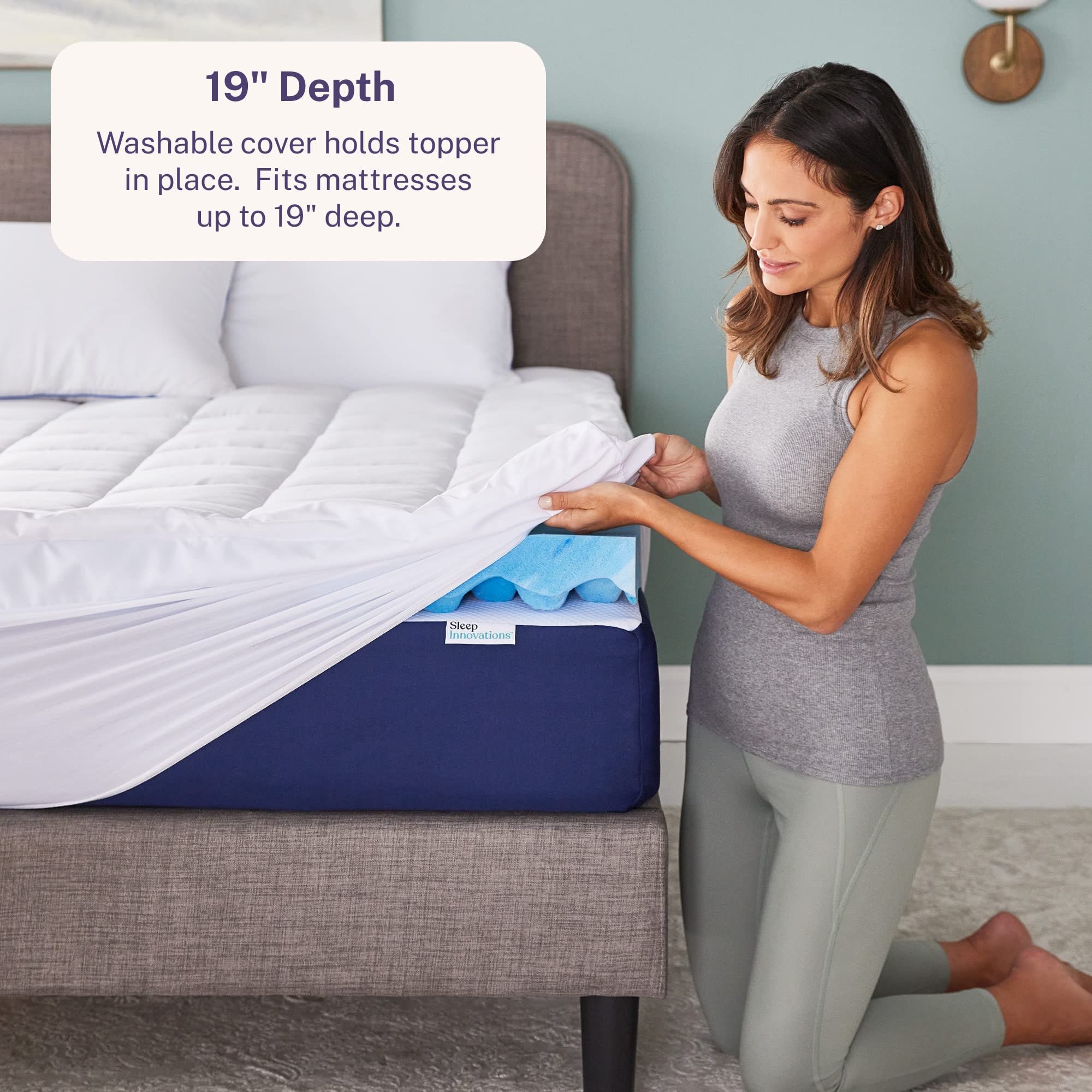 Breathable airflow design under gel foam promotes continuous cooling throughout the night.