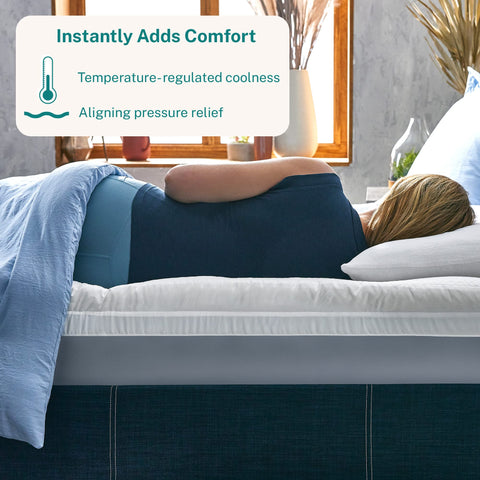 Sleep Innovations gel memory foam layer providing targeted pressure relief and support.