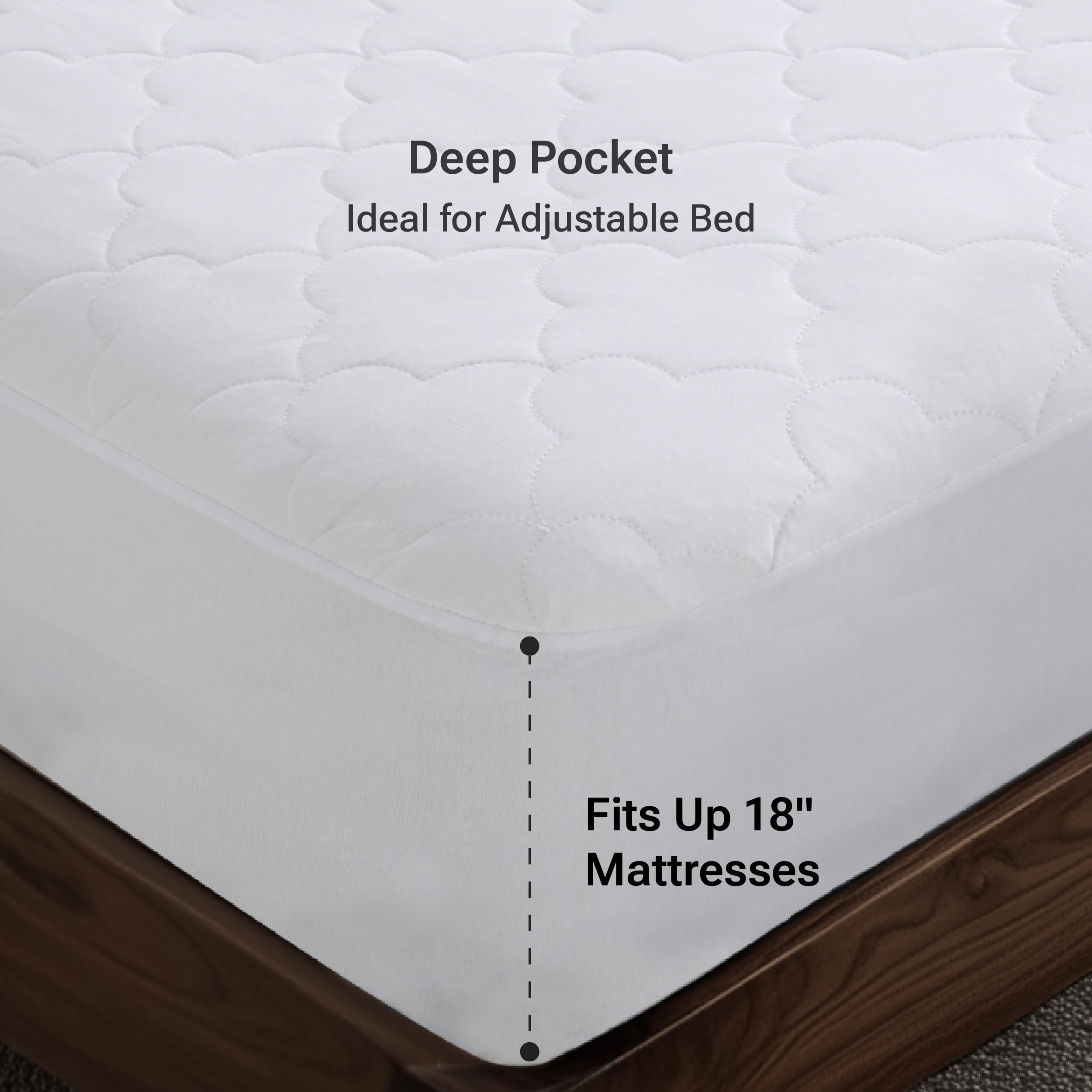 Sleep Philosophy Queen Mattress Pad machine washable for easy care