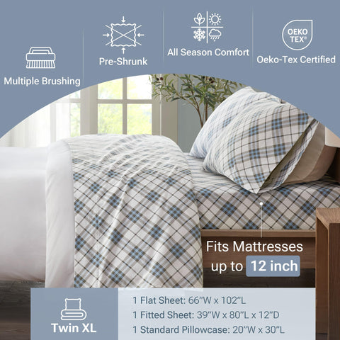 Sleep Philosophy True North fitted sheet with 12-inch pocket stays securely in place