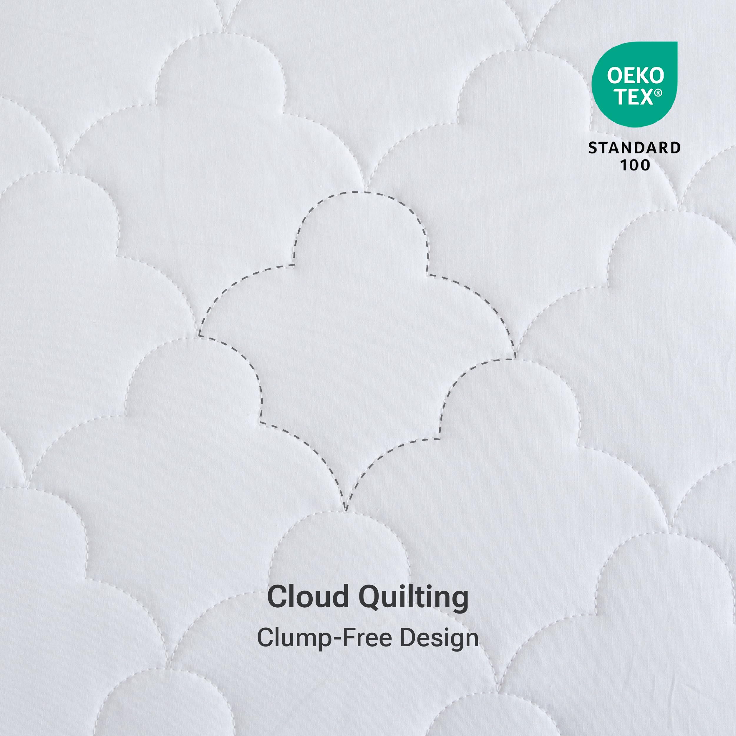 Sleep Philosophy twin mattress pad with snug slip fit stays in place.