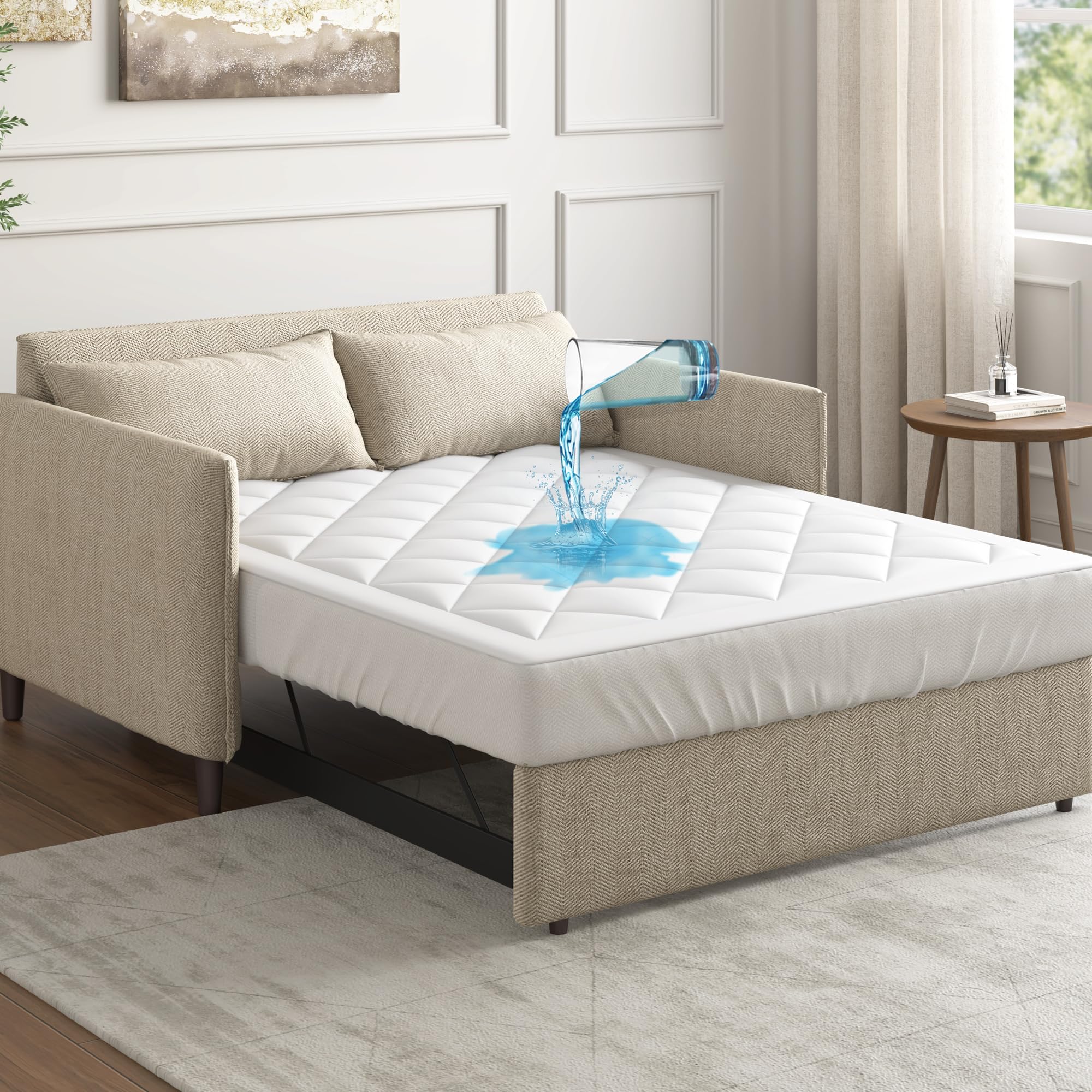 Sleep Philosophy waterproof sofa bed protector overview for queen 60x72 fit