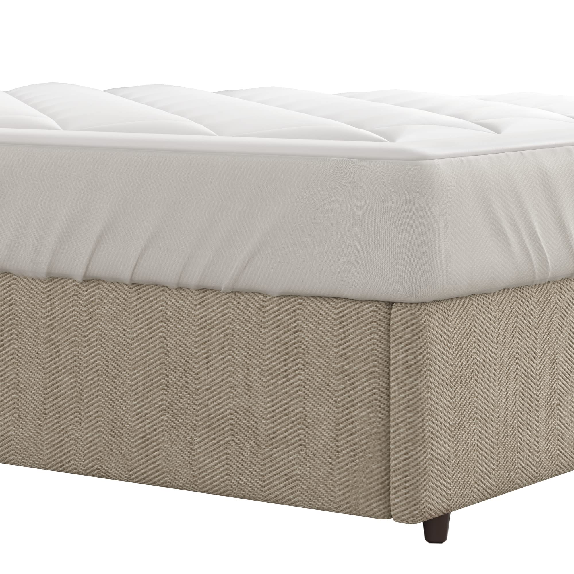 Sleep Philosophy white finish complements any sofa bed interior