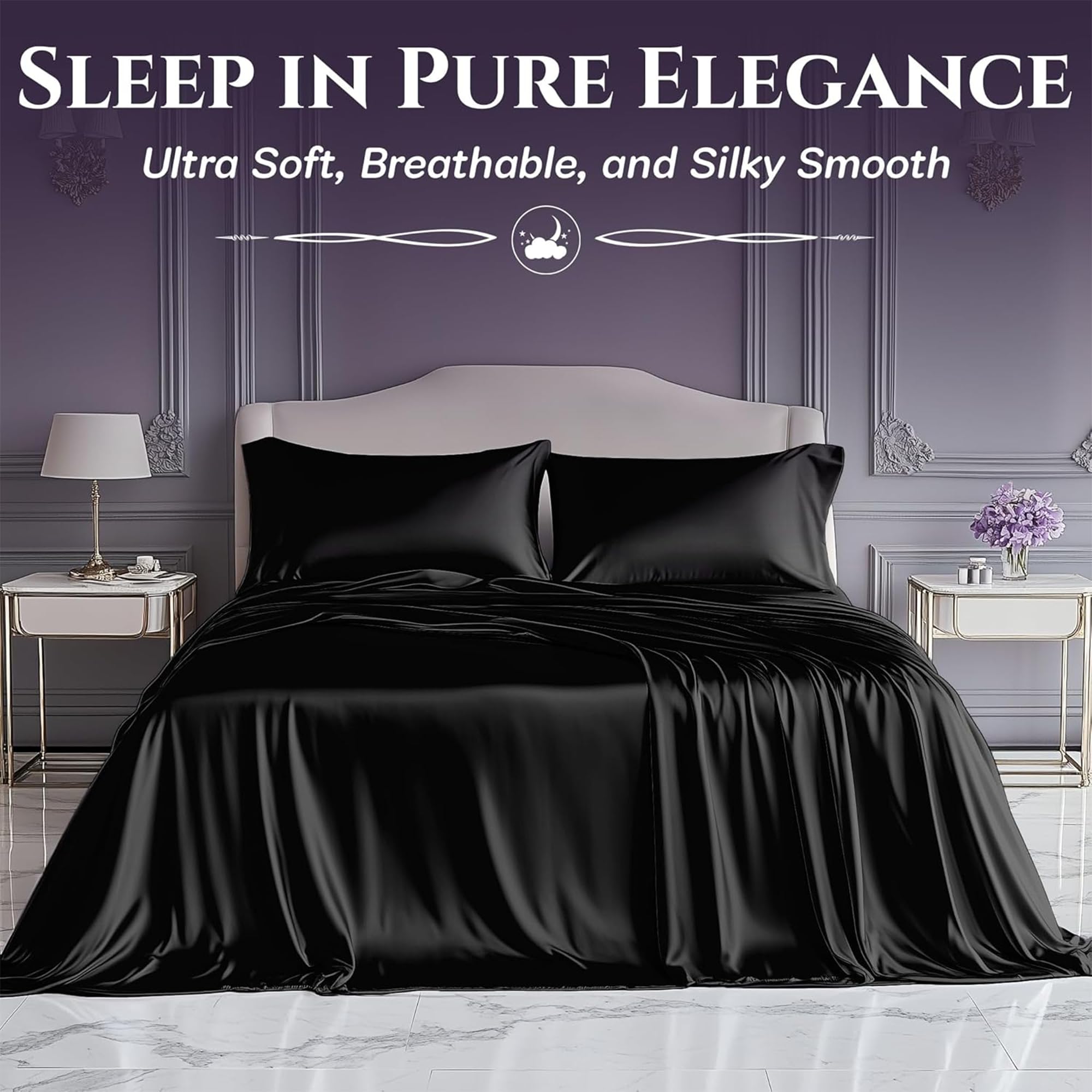 Sleep Sanctuary king fitted sheet with 15-inch pocket provides secure fit all night