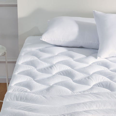 Sleep Zone cooling queen top cover showcases breathable cooling technology for a refreshed night