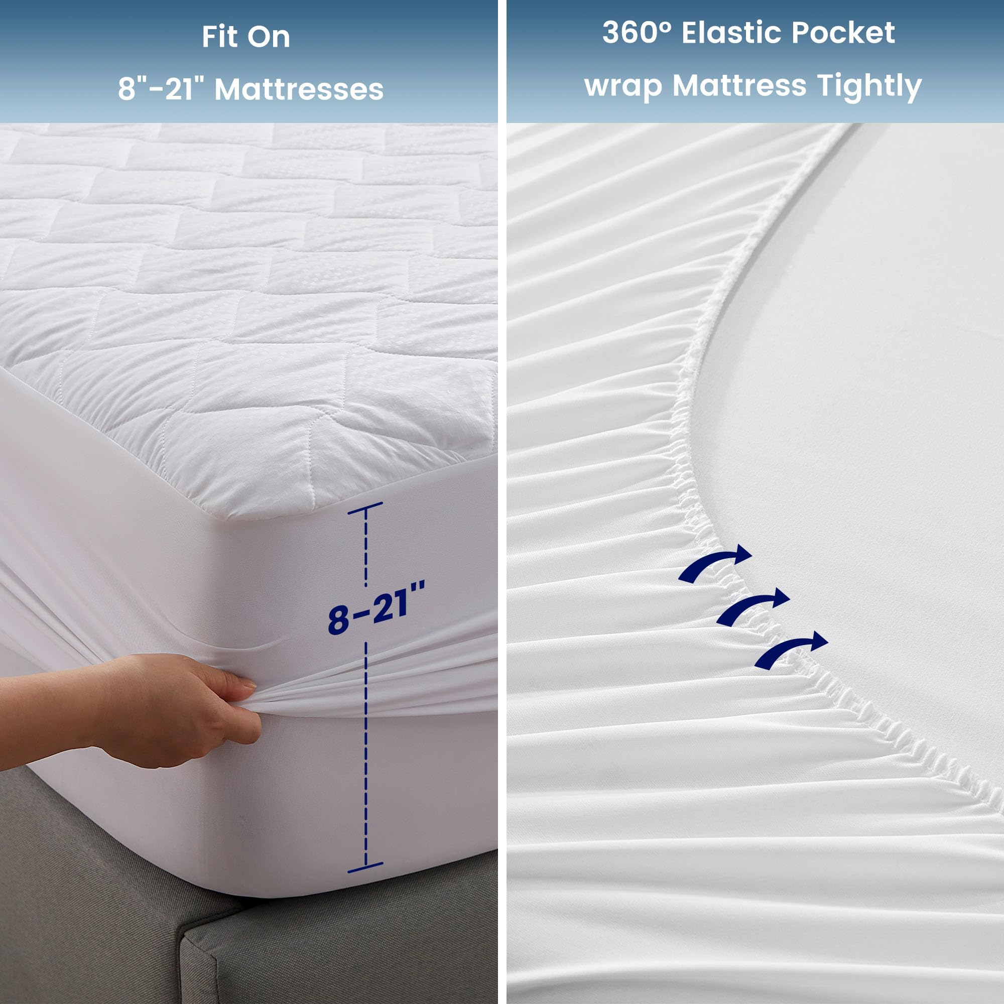 Sleep Zone quilted edges keep filling in place
