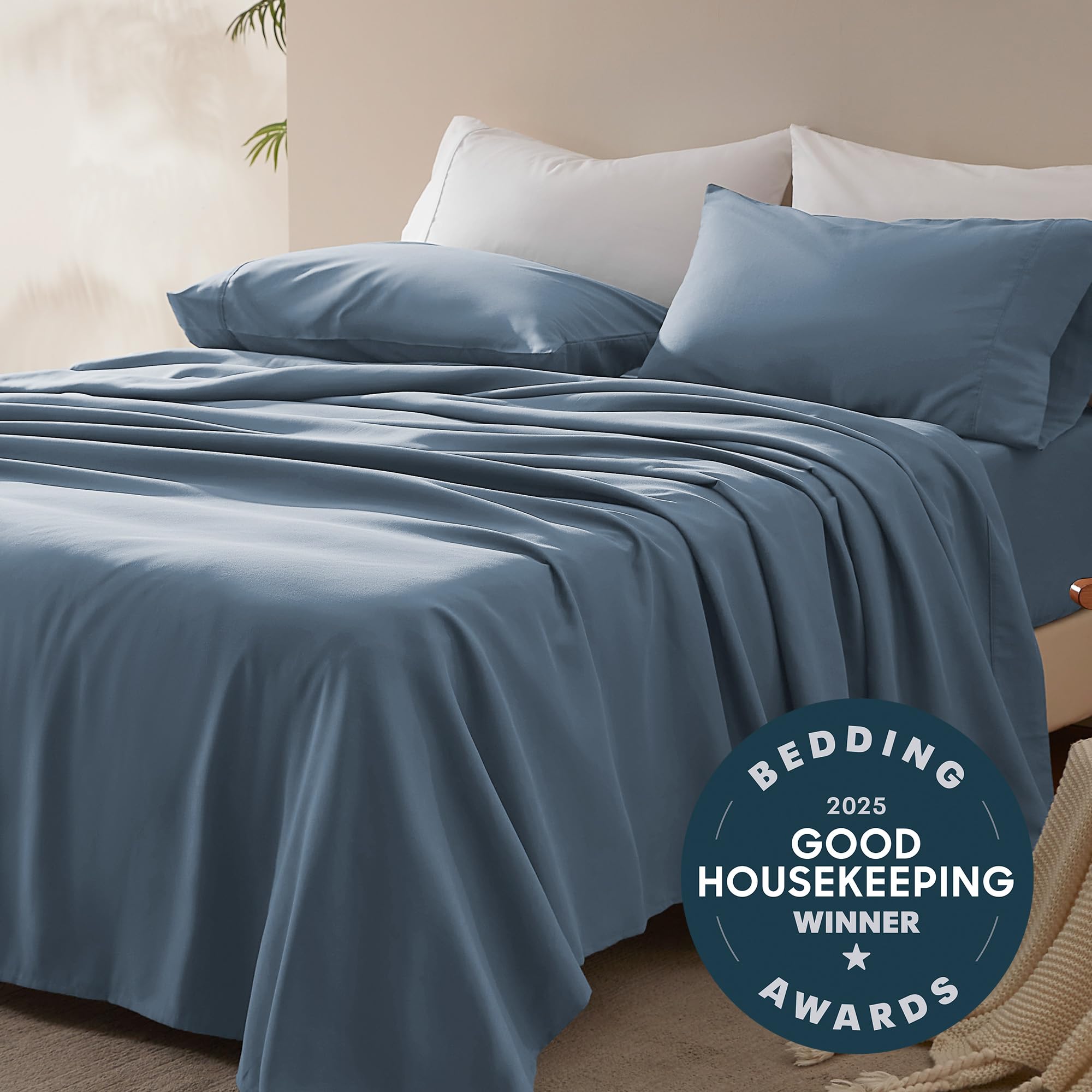 Sleep Zone King flat sheet measures 102 by 105 inches for generous coverage.
