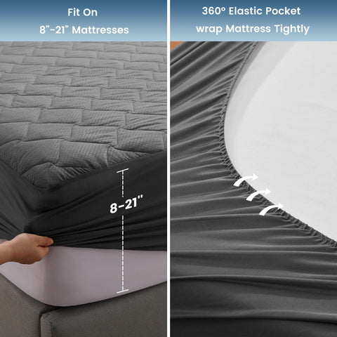 SLEEP ZONE machine-washable king pad, easy care.