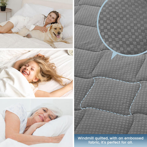 SLEEP ZONE Made-in-Green certified king pad, eco-friendly materials.