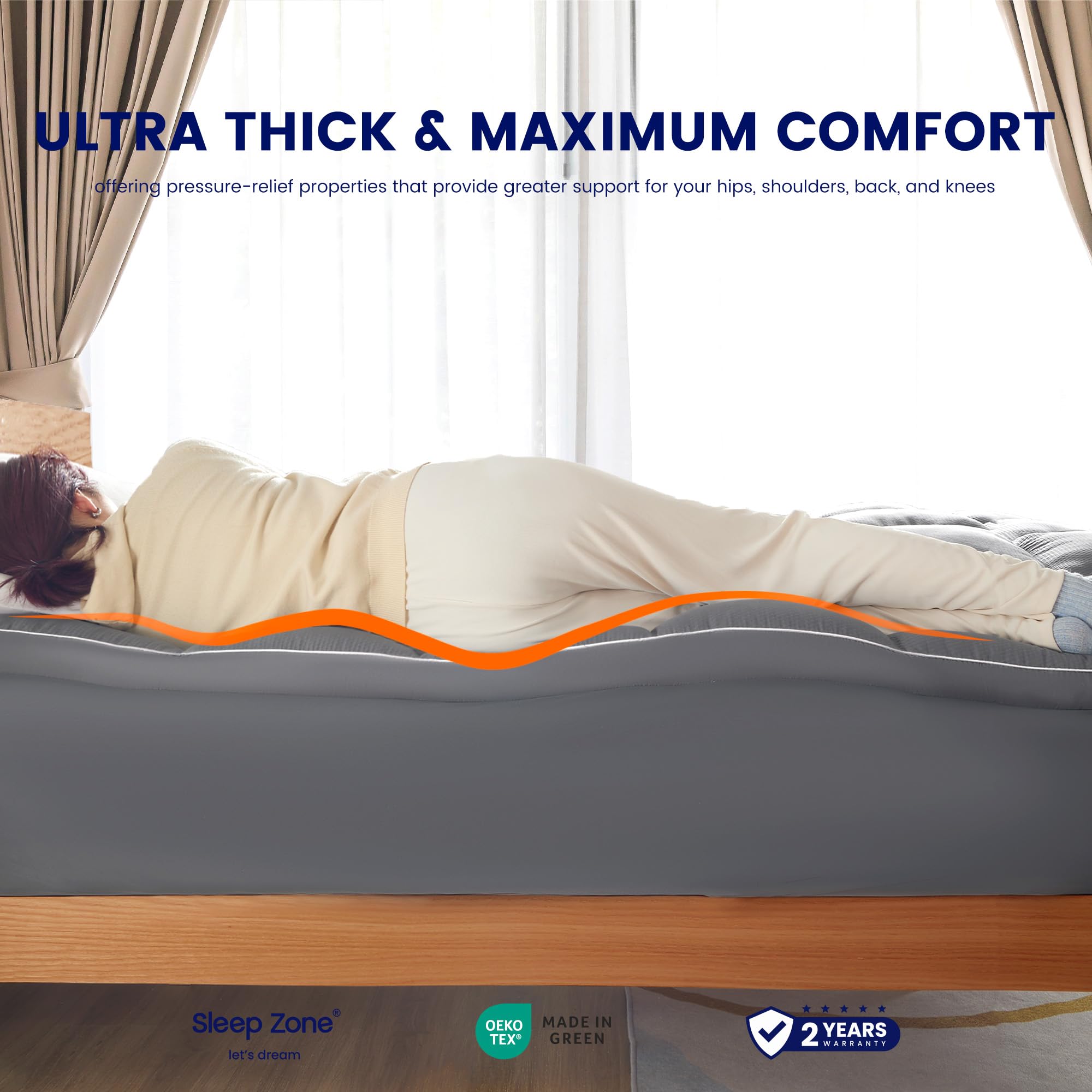 Sleep Zone machine-washable topper simplifies care and upkeep
