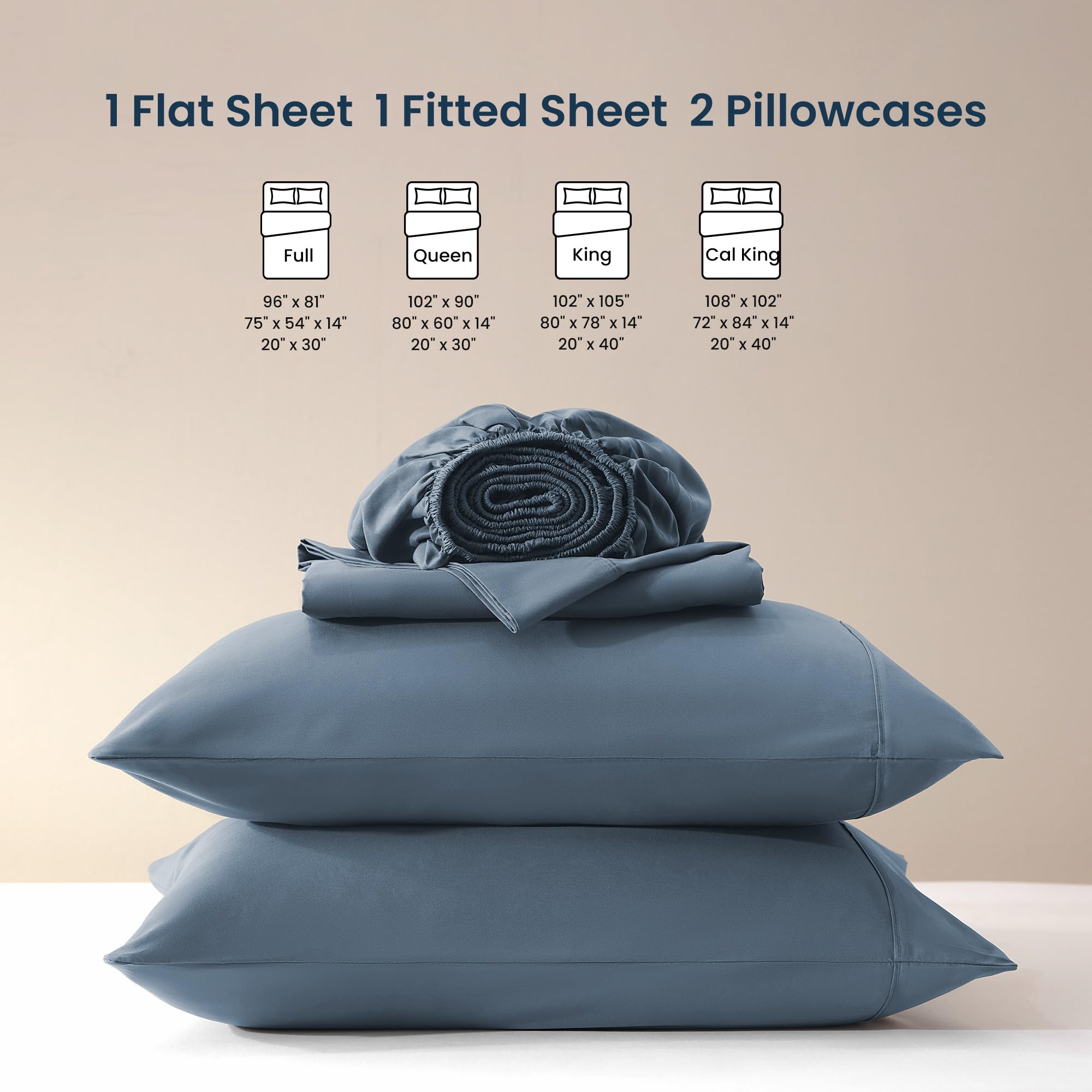 Sleep Zone care-friendly sheets with easy laundry instructions