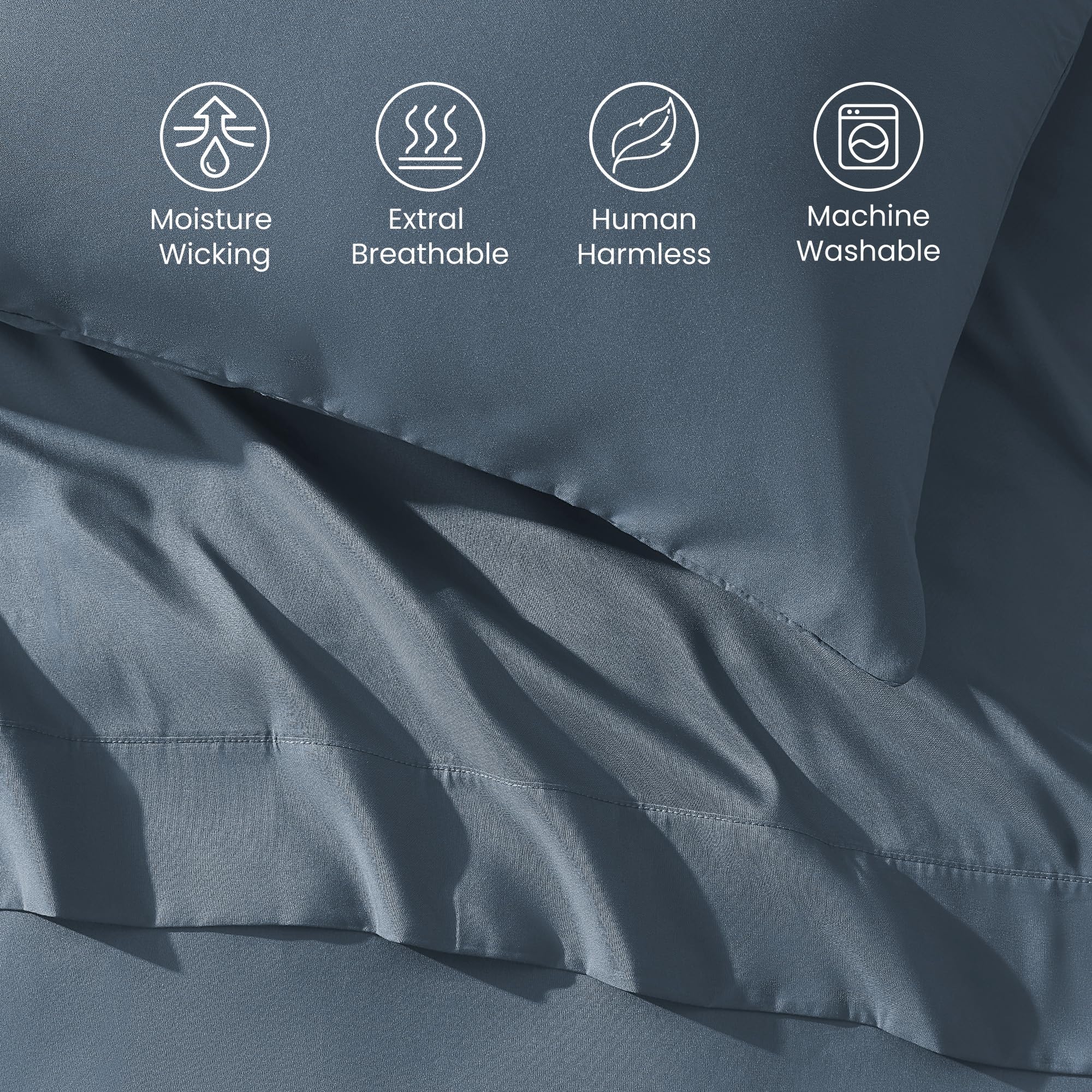 Sleep Zone cooling technology and deep pocket design on a queen sheet set