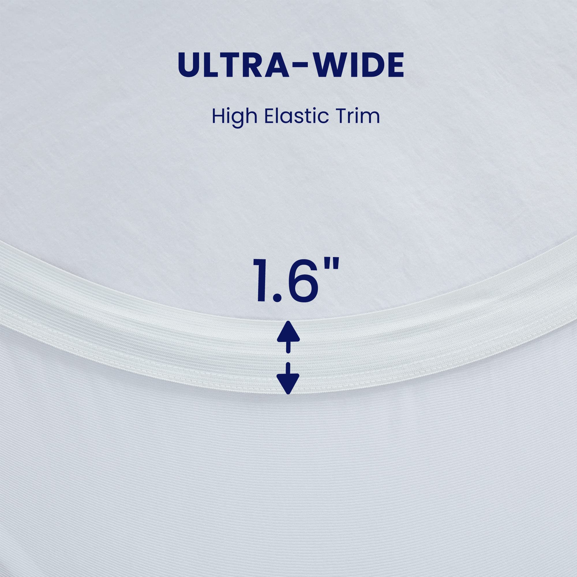 Sleep Zone stretch-fit skirt secures the topper in place