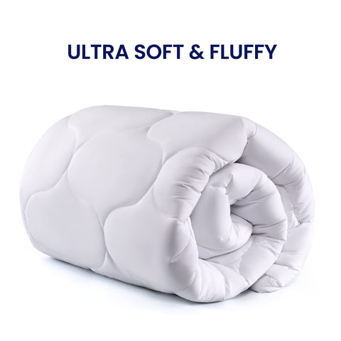 SLEEP ZONE twin mattress pad cover with 5D spiral fiberfill for fluffy support