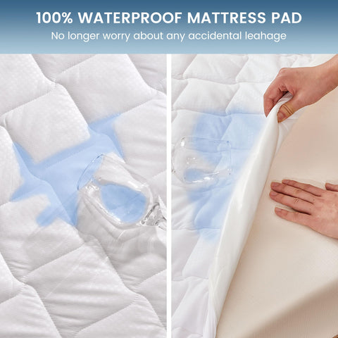 Sleep Zone waterproof backing close up shows TPU layer for liquid protection