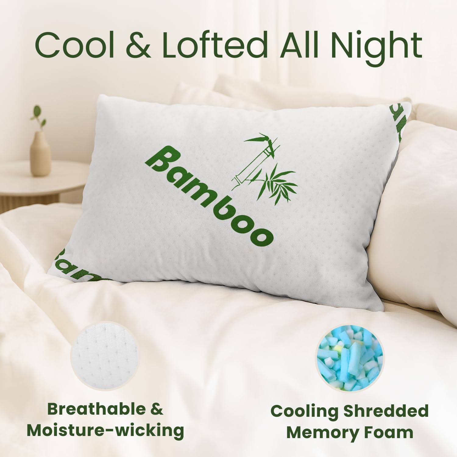 Sleepavo cooling pillow cover with breathable fabric for dry, comfy nights