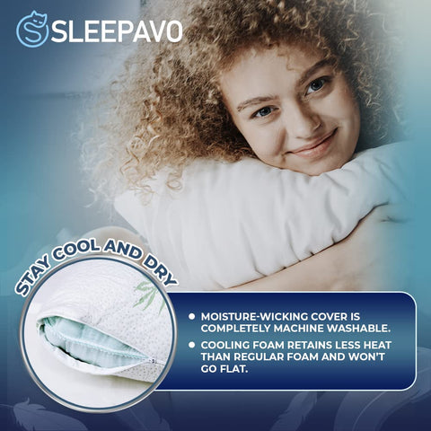 Sleepavo cooling-shredded-foam-closeup highlights breathable fill for lasting comfort.
