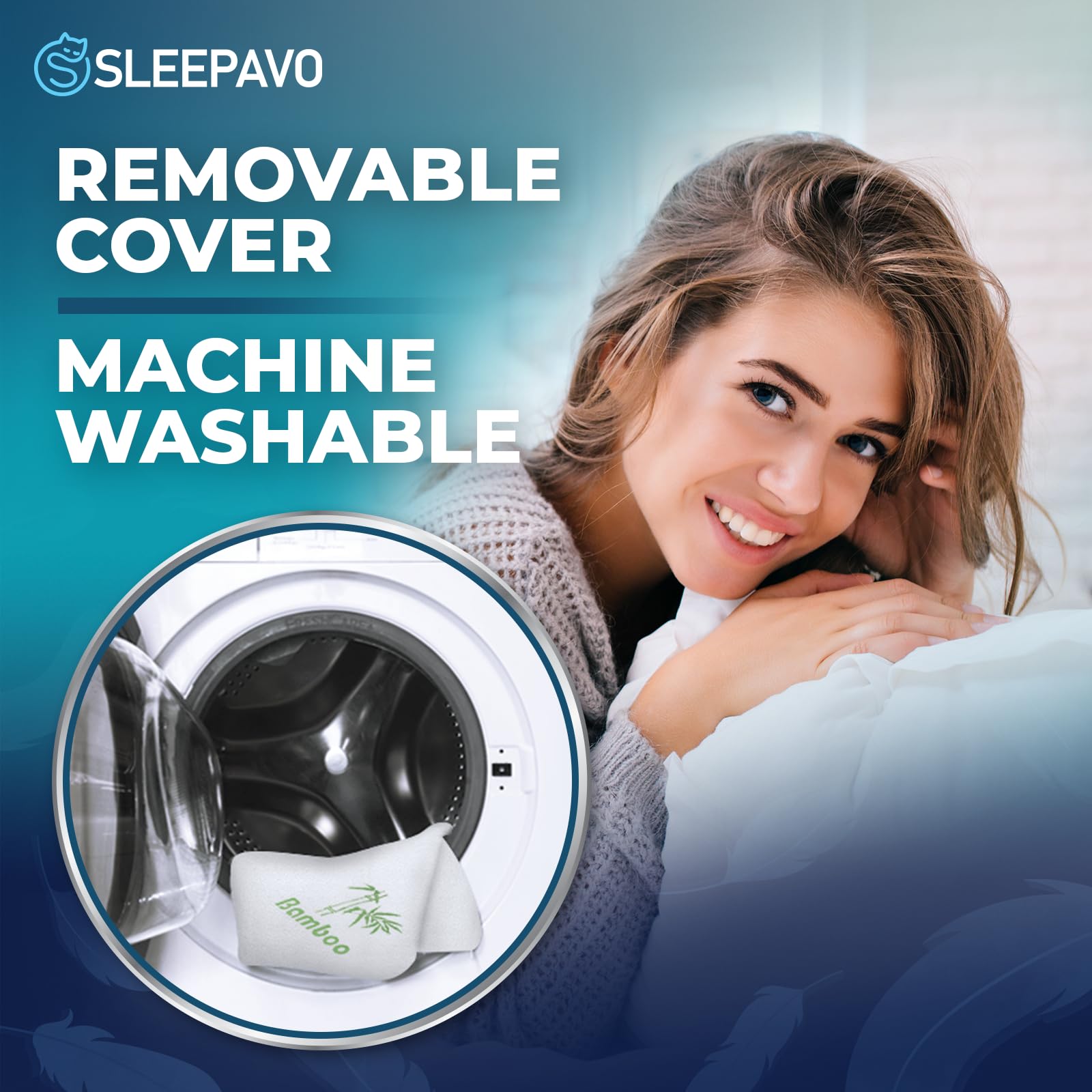 Sleepavo side sleeper setup showing medium fill for proper spinal alignment