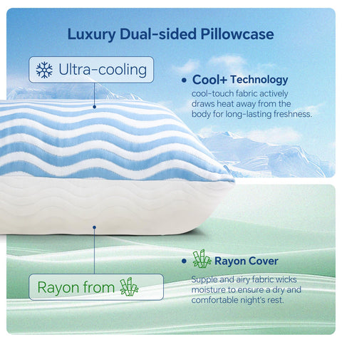 Sleepdiary dual-sided cooling cover highlights a cool touch side for refreshed nights.