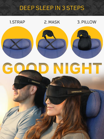 Sleeper Hold compact carry case with neck pillow for easy travel setup