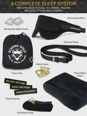 Sleeper Hold on-the-go sleep setup for planes, trains, or cars
