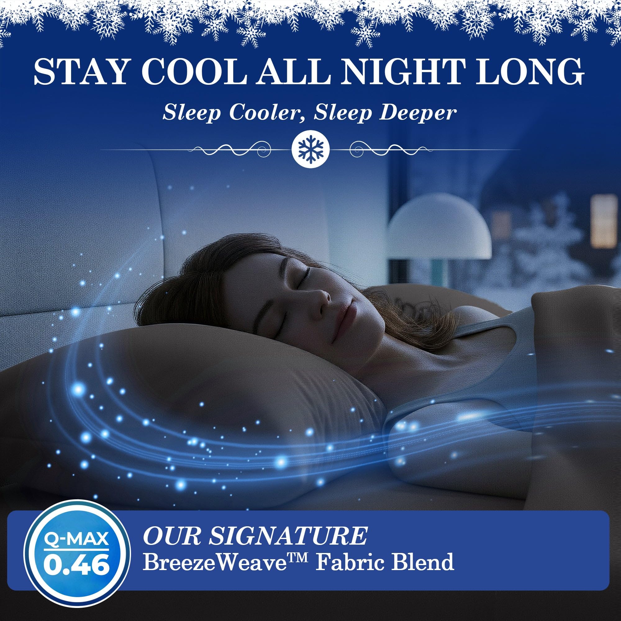 SLEEPHORIA BreezeWeave 16-inch deep-pocket queen sheets fit deep mattresses securely.