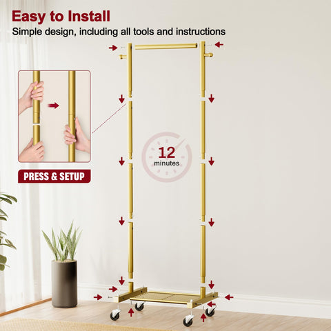 SLEEPING LAMB 254mm tubing keeps a sturdy, wobble-free frame.