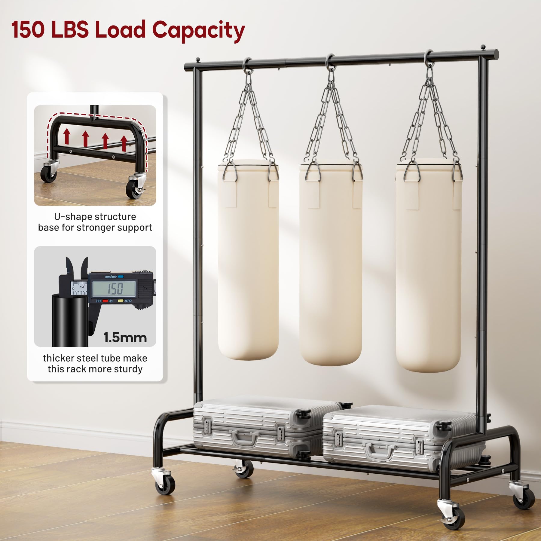 Sleeping Lamb bedroom rack with shoes on lower shelf