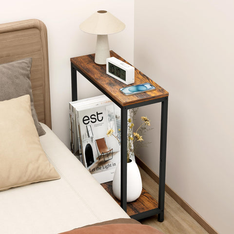 SLEEPING LAMB compact end table ideal for tight apartments.