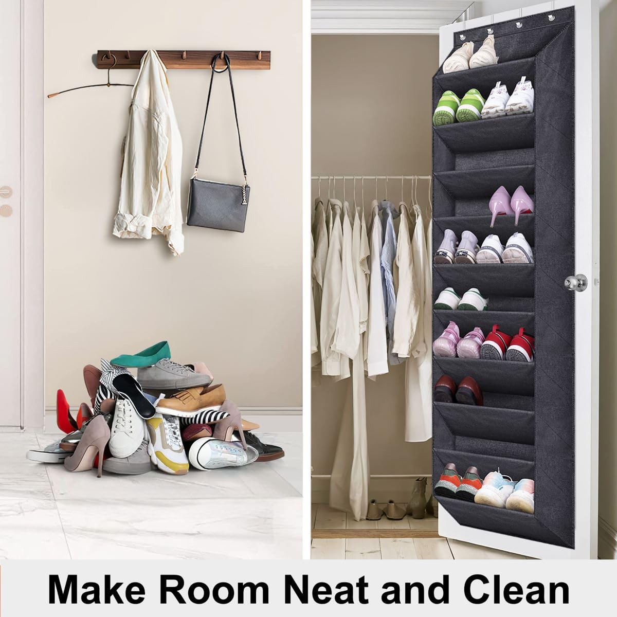 SLEEPING LAMB versatile door organizer fits closet, bathroom, pantry, or laundry room.