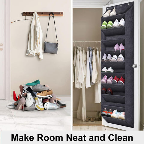 SLEEPING LAMB versatile door organizer fits closet, bathroom, pantry, or laundry room.