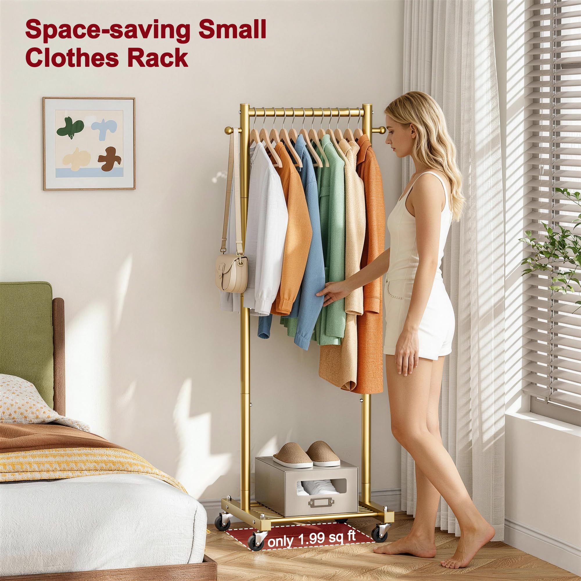 SLEEPING LAMB metal mesh shelf base offers extra shoe or bin storage.