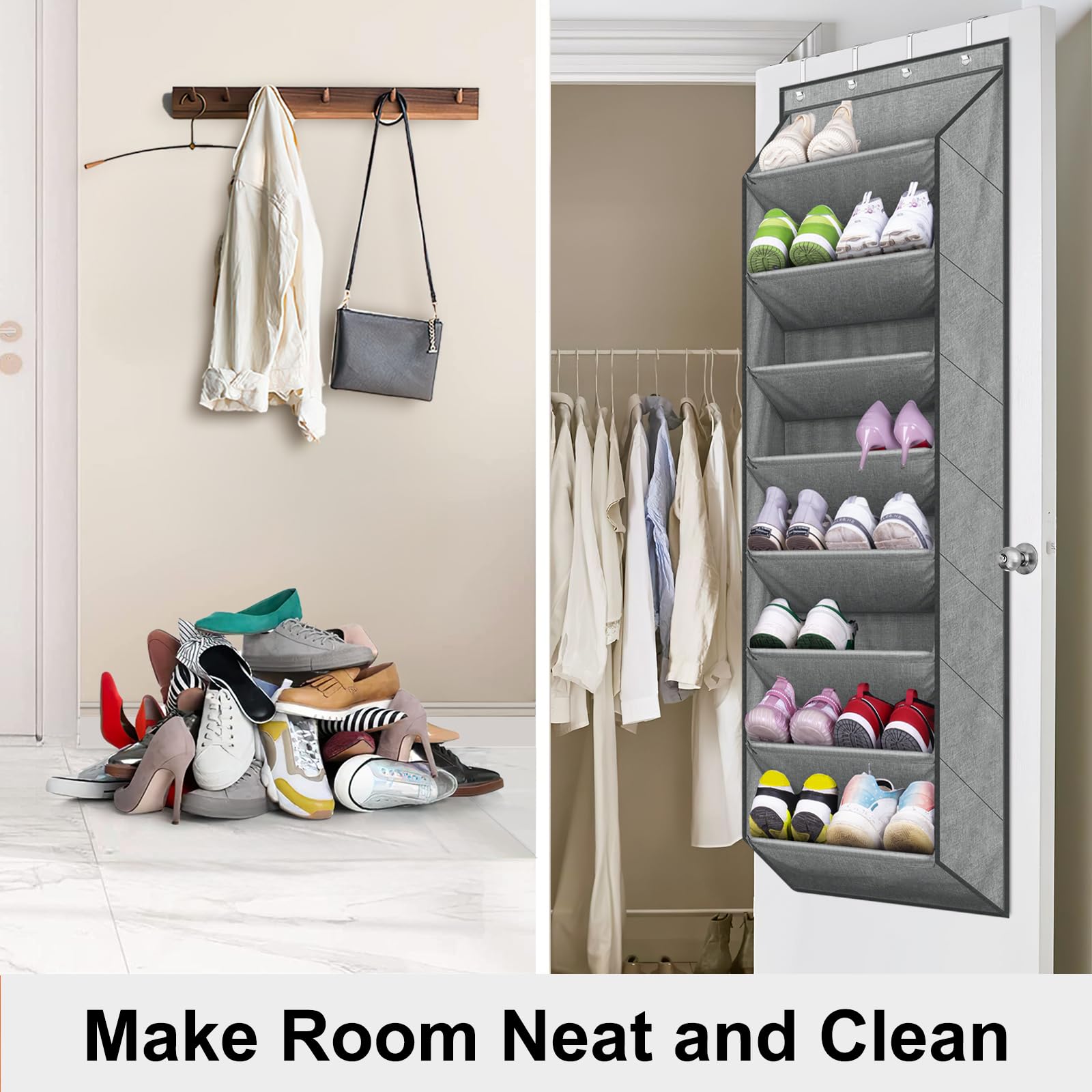 SLEEPING LAMB narrow shoe rack emphasizing heavy-duty oxford construction