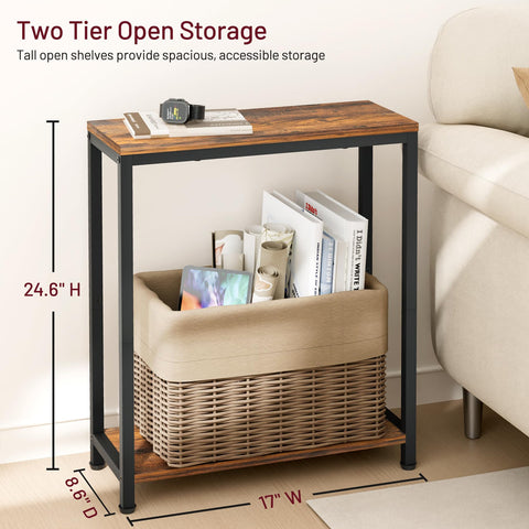 SLEEPING LAMB rustic brown top with black frame finish