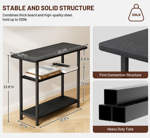 Sleeping Lamb steel and wood construction supports up to 45 lbs per shelf