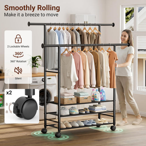 Sleeping Lamb four wheels with brakes enable smooth, secure movement