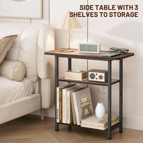 Sleeping Lamb wide tabletop end table ideal for laptop, coffee, and books.