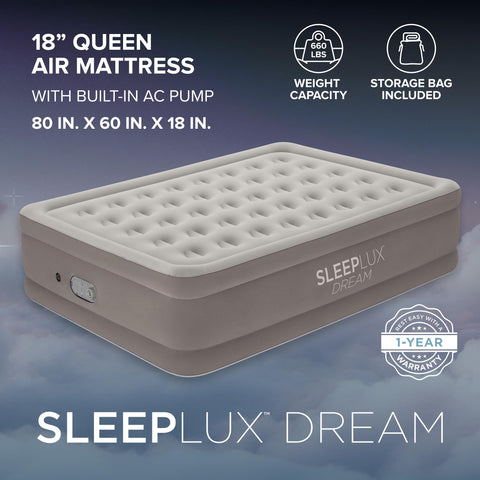 Built-in dual pump on the SLEEPLUX Dream for quick setup