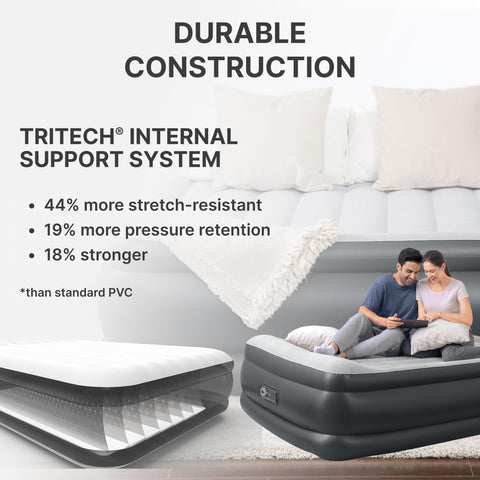 USB charger on SleepLux mattress for charging devices overnight