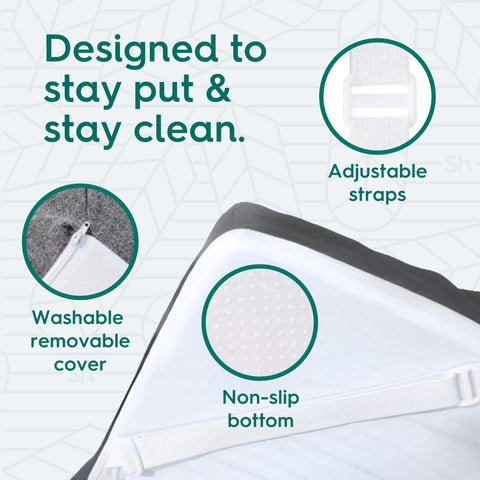 Sleepyhead non-slip base keeping topper secure on dorm bed