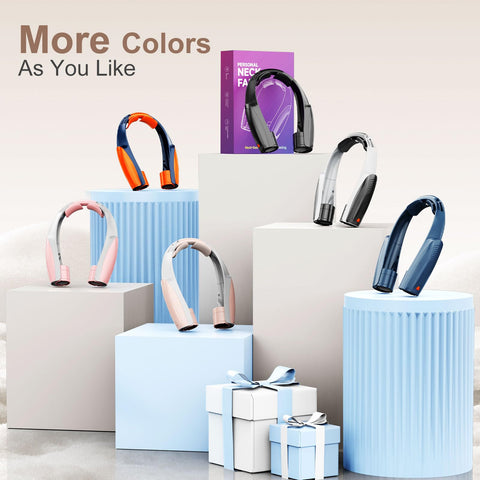 Slientspin travel-ready neck fan fits easily into a bag for on-the-go cooling.