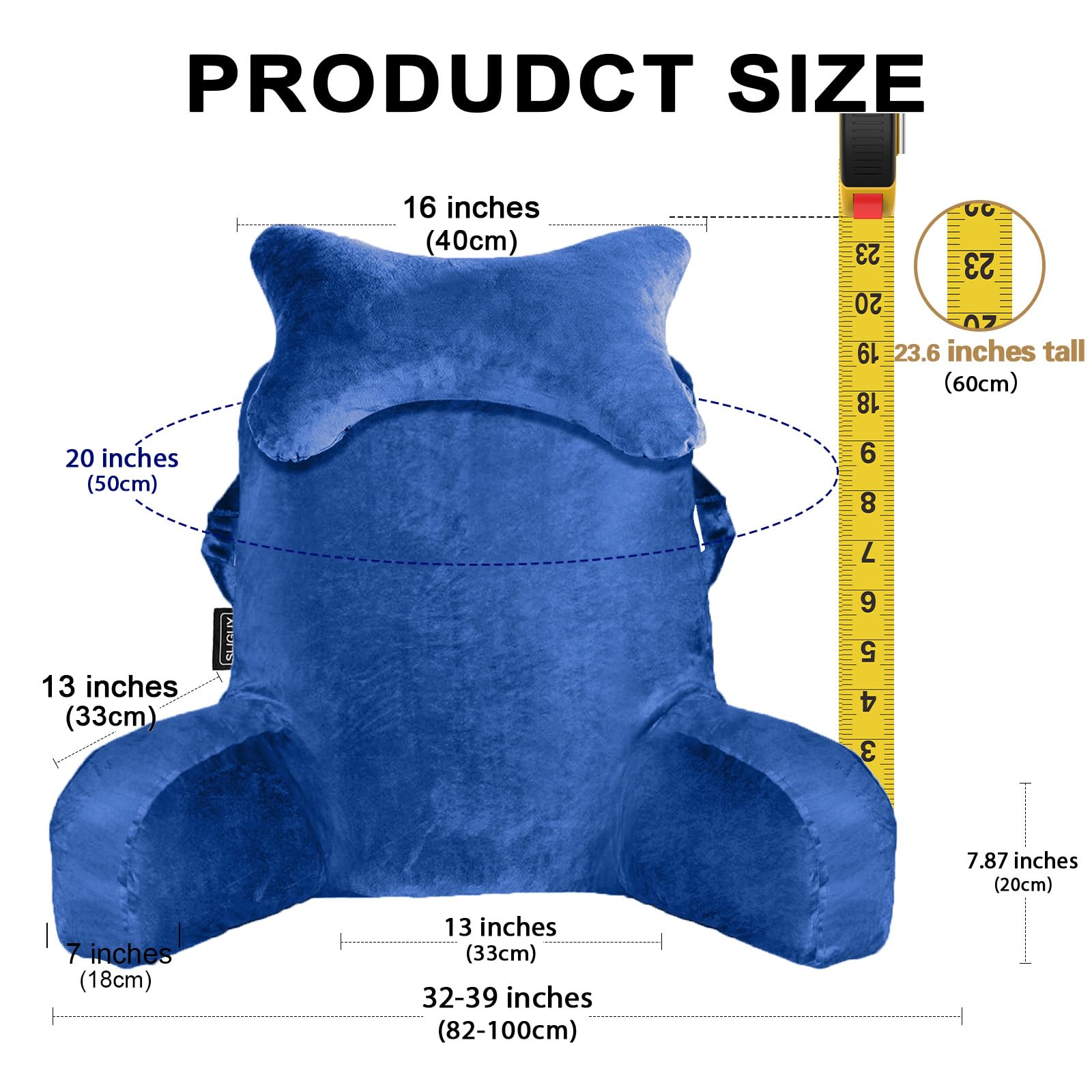 SLIGUY pillow with arm support for comfortable TV watching.