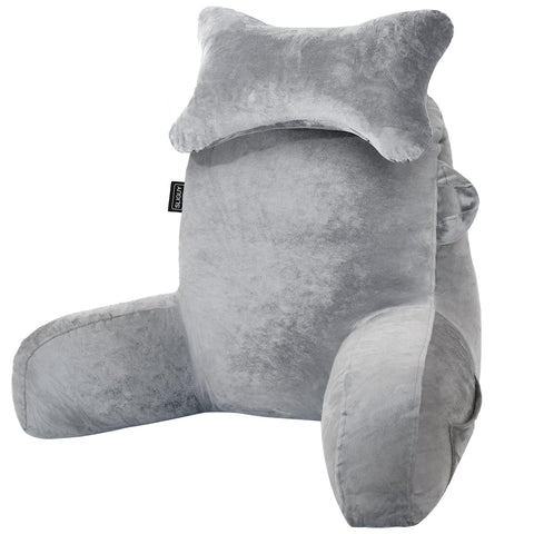 SLIGUY reading pillow backrest with arm support for ergonomic comfort in bed