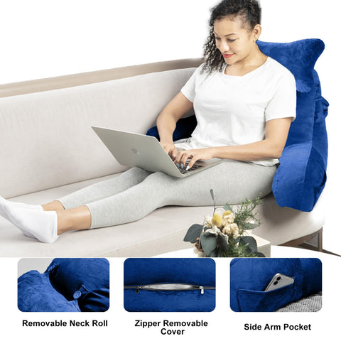 SLIGUY bed rest pillow with vacuum-pack expansion guidance.